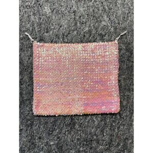 Formula X Pink Iridescent Sequin Smocked Tube Top Large Made in USA 1205C